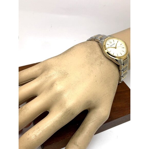 Bulova Women's Watch 98L277 Quartz Silver Dial Two Tone Stainless Steel - Picture 4 of 12